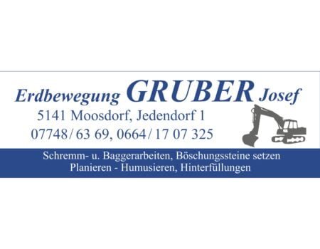 Banner von Erdbewegung Gruber