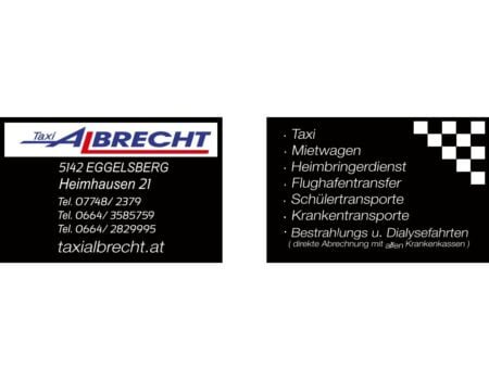 Visitenkarte Taxi Albrecht